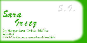 sara iritz business card